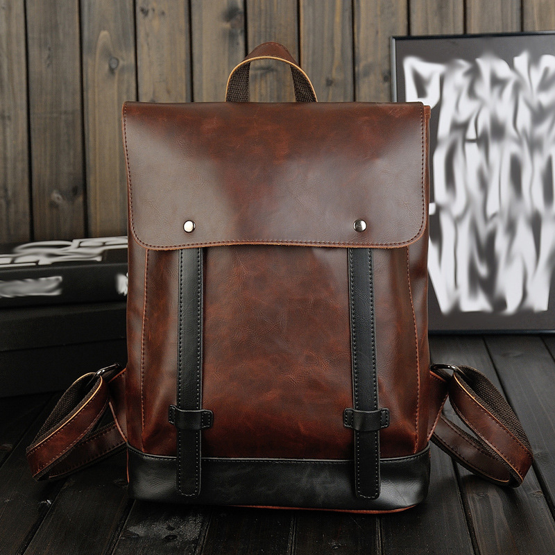 Leather Work Rucksack Mens - Męski plecak w stylu vintage, wykonany