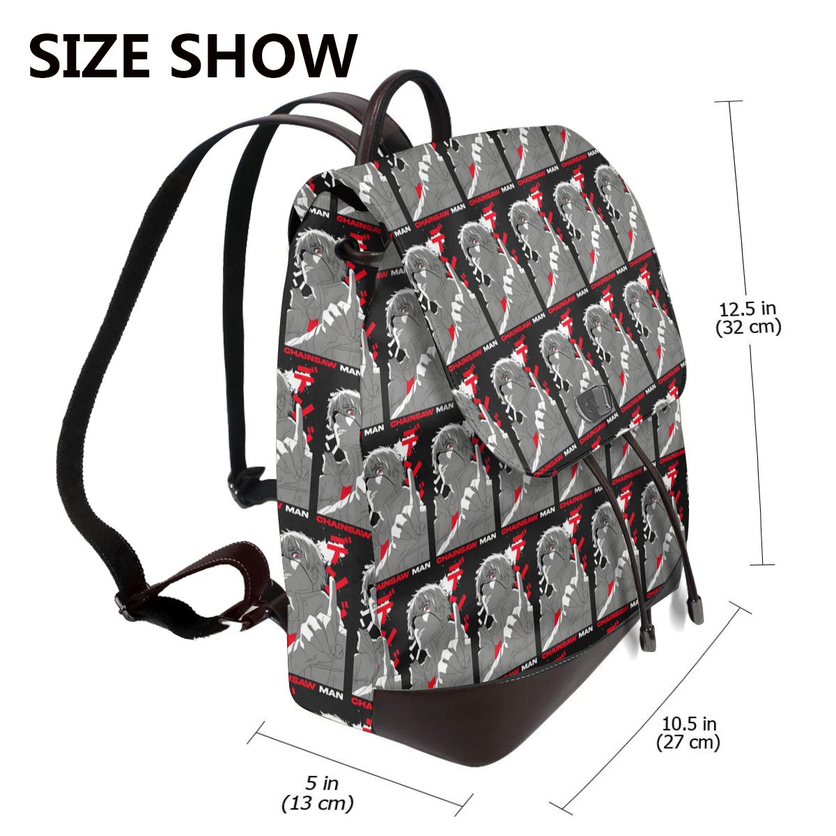 Anime Chainsaw Man Diabelskie  – Leather Work Rucksack Mens recenzja i cena