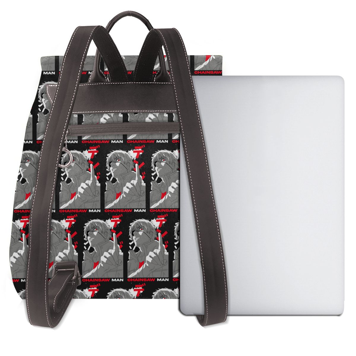 Anime Chainsaw Man Diabelskie  – Leather Work Rucksack Mens recenzja i cena